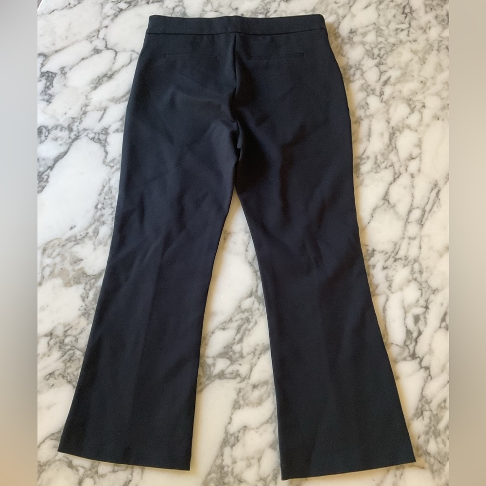 NWT J. Crew Ponte flare Crop pants black Sz 10 Sold Out zipper broken - Picture 7 of 11